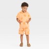 Grayson Mini Toddler Boys' Palm Tree Pull-On Cargo Shorts - Orange - 3 of 3