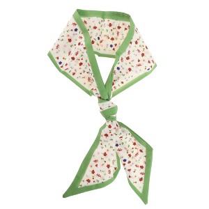 Unique Bargains Women's Flower Scarf Headband Green Red 1 Pc - 1 of 4