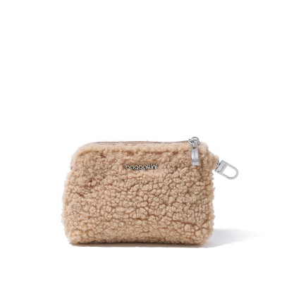 Baggallini On The Go Daily Rfid Pouch - Taupe Faux Shearling : Target