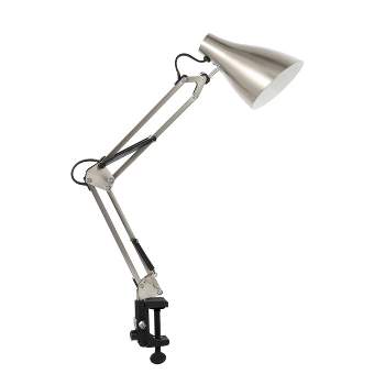 28.5" Odile Classic Industrial Adjustable Articulated Clamp-On Task Lamp (Includes LED Light Bulb) - JONATHAN Y