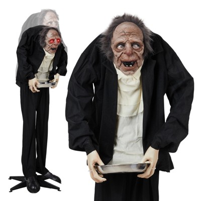 Slickblue Spooky 5FT Halloween Outdoor Prop with Swaying Motion, LED Eyes, and Scary Sounds