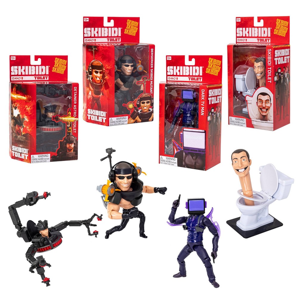 Photos - Action Figures / Transformers Skibidi Toilet 6" Deluxe Action Figure Assortment Skibidi Toilet