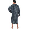 ADR Men's Sleep Shirt, Soft Plush Fleece Men's Nightshirt, Warm Long Henley One Piece Pajama - 2 of 4