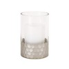 Glass Hurricane Candle Holder with Honeycomb (Set of 2) - 2 of 2