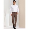 INSPIRE CHIC Men's Houndstooth Geometric Printed Color Block Dress Pants - 3 of 4
