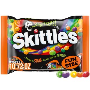 Skittles Shriekers Halloween Sour Candy Fun Size Bag - 10.72oz - 1 of 4