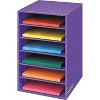 Fellowes Vertical Classroom Organizer 6 shelves 11 7/8 x 13 1/4 x 18 Purple 3381201 - 2 of 2