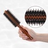 Unique Bargains Nylon Bristle Round Curling Hair Ruled Comb Brown 8.66" - 4 of 4