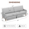 Dyonery Loveseat Sofa, Memory Foam Cushion with Tool-Free Setup, Mid-Century Modern Design for Small Spaces - 2 of 4