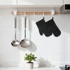 REGALWOVEN Cotton Heat Resistant Durable Anti-Slip Oven Mitts 2 Pcs with 2 Pcs Potholder 11.8x6.7 inch - 2 of 4