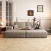 74.8" Modern Sofa bed With Dual sleeper, lounger for moviebonus room,Camel (Plush Corduroy Fabric) - 2 of 4