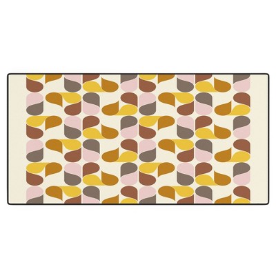 June Journal Abstract Leaves Desk Mat - Deny Designs