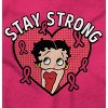 Betty Boop Breast Cancer Stay Strong Womens Graphic T Shirt Tees Brisco Brands - 2 of 4