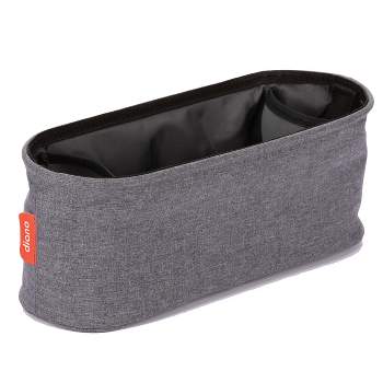 Diono Buggy Buddy Universal Stroller Organizer, Cup Holders, Secure Attachment, Zippered Pockets, Gray