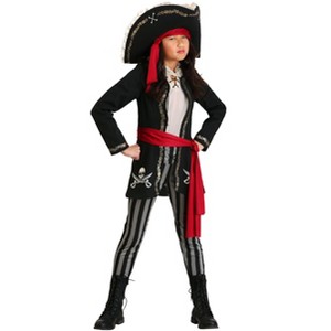 HalloweenCostumes.com Girl's Gold Queen Pirate Costume - 1 of 2