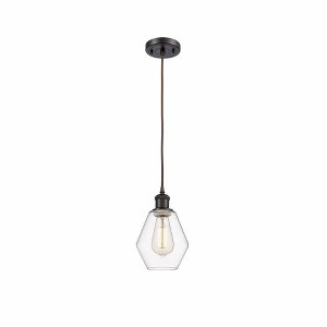 Cindyrella - 1 Light Cord Hung Mini Pendant In Industrial Style-10 Inches Tall and 6 Inches Wide - 1 of 1