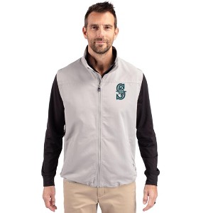 Seattle Mariners Cutter & Buck Charter Eco Recycled Mens Full-Zip Vest - 1 of 1