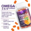 Omega 3 6 9 Vegan Gummies - Triple Strength Omega 3 Supplement Gummy - Essential Oil 369 Heart Support and Brain Support for Women, Men - 60 Gummies - 2 of 4
