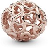 Sterling Silver Hearts All Over Charm - 14K Rose Gold Plated Bracelet Bead, Gift for Her - 2 of 4
