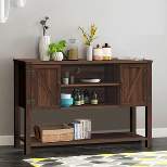 Costway Barn Door TV Stand Console Sideboard Buffet for TVs Up to 60'' w/Storage Cabinets