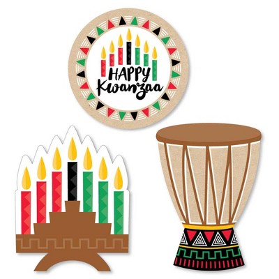 Big Dot of Happiness Happy Kwanzaa - Diy Shaped Holiday Party Cut-Outs - 24 Count