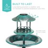 Best Choice Products Solar Outdoor Bird Bath Pedestal Fountain Garden Decoration w/ Fillable Planter Base - 2 of 4