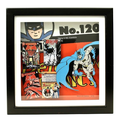 Silver Buffalo Dc Comics Batman #120 Wood Frame 3d Shadow Box Wall Art