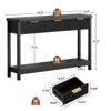 Gikpal 51"Fluted Console Table , Entryway Table, Sofa Table with 3 Drawers and Open Shelf, Modern Narrow Display Shelf for Hallway Living Room - 2 of 4