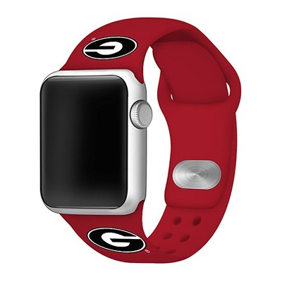 NCAA Georgia Bulldogs Silicone Apple Watch Band 38mm - Red