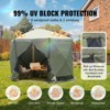VEVOR Pop Up Gazebo Tent, Pop-Up Screen Tent 6 Sided Canopy Sun Shelter, 10x10FT Quick Set Screen Tent with Mosquito Netting, Army Green - 3 of 4