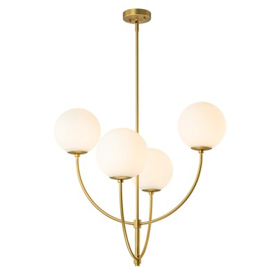 LLHZSY 4-Light Modern Sputnik Globe Bubble Chandelier Cluster Glass Kitchen Island Light - W29 7/50"