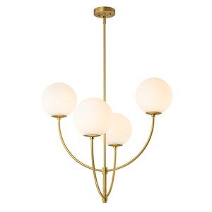 LLHZSY 4-Light Modern Sputnik Globe Bubble Chandelier Cluster Glass Kitchen Island Light - W29 7/50" - 1 of 4