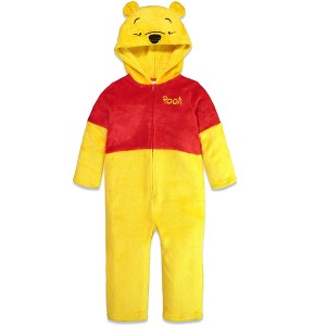 Disney Winnie the Pooh Tigger Eeyore Baby Fleece Zip Up Cosplay Costume Coverall Newborn to Big Kid - 1 of 4
