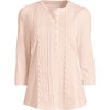 Lands' End Women's 3/4 Sleeve Lightweight Jersey Embellished Top - 3 of 4