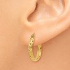 Black Bow Jewelry 2.8mm, 14k Yellow Gold Diamond-cut Hoops, 18mm (11/16 Inch) - 3 of 4