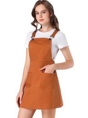 Allegra K Women's Adjustable Strap Above Knee Suspender Dress