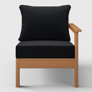 WestinTrends  Avalon Outdoor Patio HDPE Right Arm Facing Sectional Corner Club Chair with Patio Cushions - 1 of 4