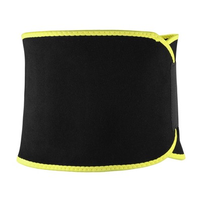 Unique Bargains Waist Trimmer Slimming Tummy Belt Sweat Weight Loss Body  Shaper Black 1 Pc