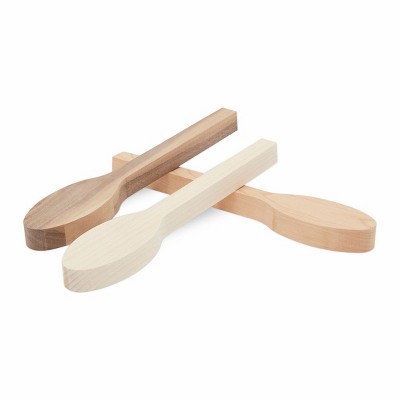 Bright Creations 3 Pack Hand Carved Wooden Spoons, Kitchen Utensil (3 Colors, 10.3 x 1.25 x 2.1 in)