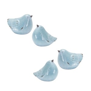 Melrose Cracked Terracotta Bird Figurine (Set of 4) - 1 of 4