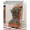 Tall Raised Garden Bed with Trellis & Wheels, Elevated Planter Box with Climbing Trellis, 4 Drainage Holes, Planter Container for Vine Climbing Plants - 4 of 4