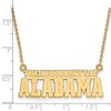 Black Bow Jewelry 14k Yellow Gold Plated Sterling Silver Alabama Crimson Tide NCAA Necklace 18 Inch - 2 of 3