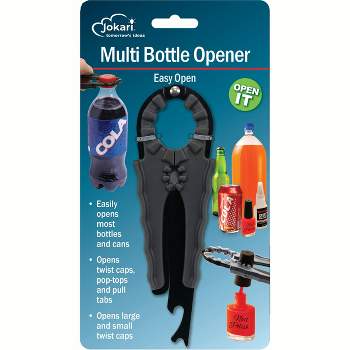Jokari Universal Opener for Easy Opens of Twist Caps, Pop Top Lids on Bottle, Can and Jars - 6 Packs