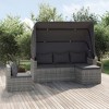 vidaXL 4 Piece Patio Sofa Set with Cushions - Gray - 2 of 4