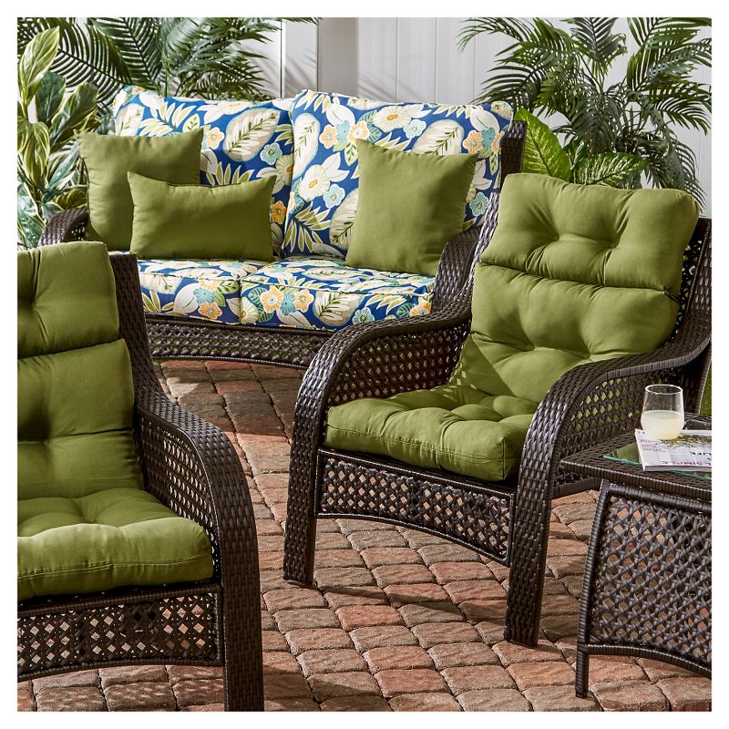 Kensington Garden 2pc 24"x22" Outdoor Seat and Back Chair Cushion Set, 4 of 9