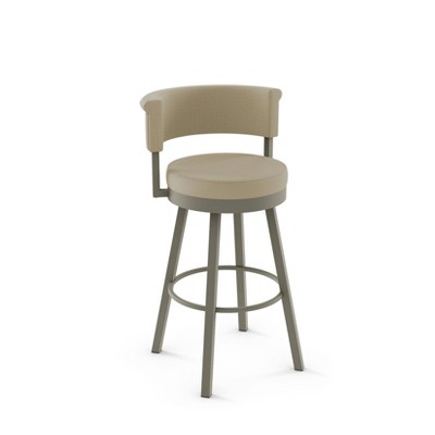 31" Rosco Swivel Metal Barstool Light Gray - Amisco