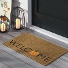 1'6"x2'6" Halloween 'Welcome' Faux Coir Doormat Natural/Orange - Hyde and EEK! Boutique™: Outdoor Front Mat, Low Pile - 2 of 4