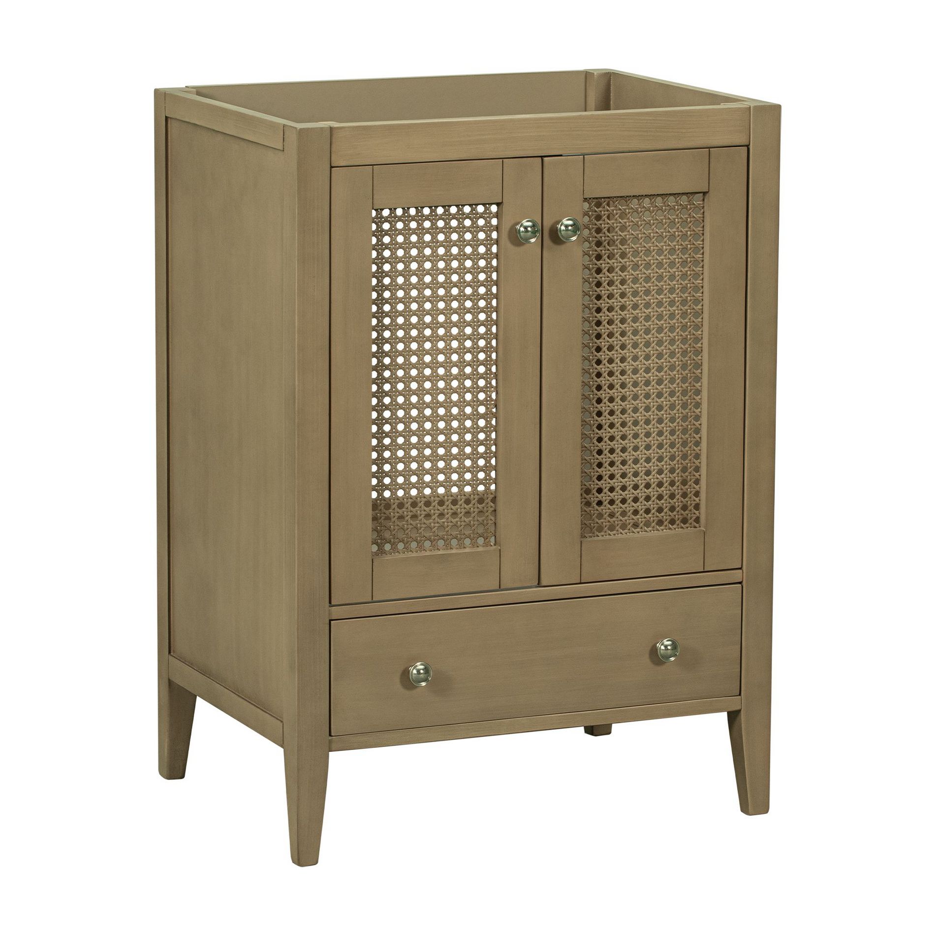 NicBex 23.6" Bathroom Storage Cabinet without Sink, Bathroom Vanity, 1 Drawer and 1 Spacious Cabinet for Bathroom, Natural