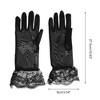 Unique Bargains Women's Bow Lace Sunblock Mittens Black 1 Pair - 3 of 4