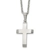 Chisel Stainless Steel Polished Cross Pendant on a 24" Cable Chain Necklace - 2 of 4